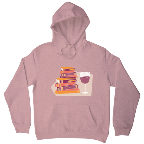 Wine and books hoodie - Graphic Gear