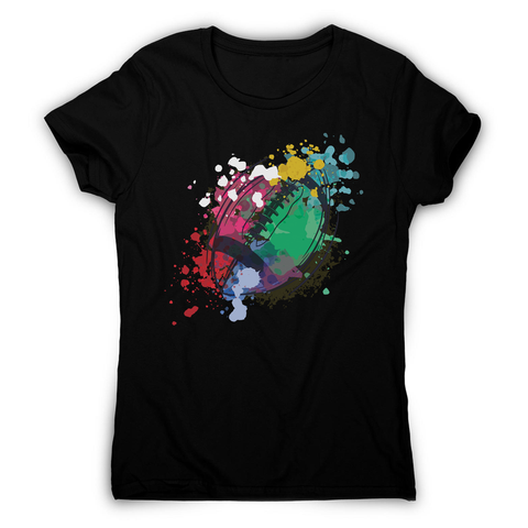 Watercolor rugby ball women's t-shirt - Graphic Gear
