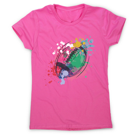 Watercolor rugby ball women's t-shirt - Graphic Gear