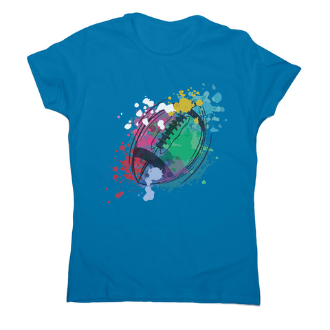Watercolor rugby ball women's t-shirt - Graphic Gear