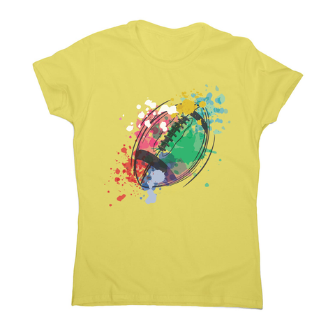 Watercolor rugby ball women's t-shirt - Graphic Gear