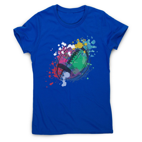 Watercolor rugby ball women's t-shirt - Graphic Gear