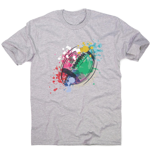 Watercolor rugby ball men's t-shirt - Graphic Gear