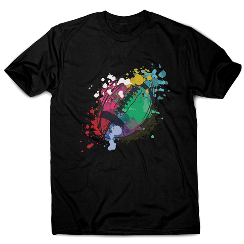 Watercolor rugby ball men's t-shirt - Graphic Gear