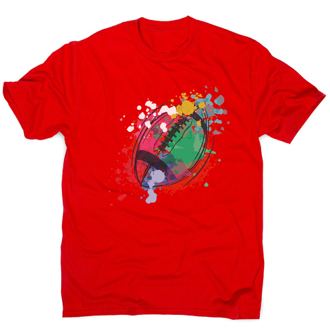 Watercolor rugby ball men's t-shirt - Graphic Gear