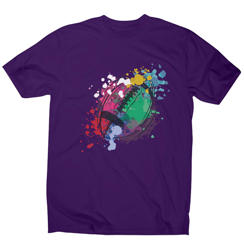 Watercolor rugby ball men's t-shirt - Graphic Gear
