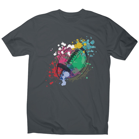 Watercolor rugby ball men's t-shirt - Graphic Gear