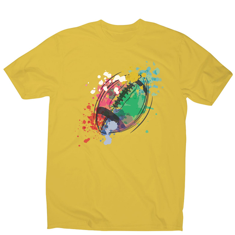 Watercolor rugby ball men's t-shirt - Graphic Gear