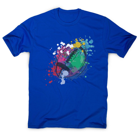 Watercolor rugby ball men's t-shirt - Graphic Gear