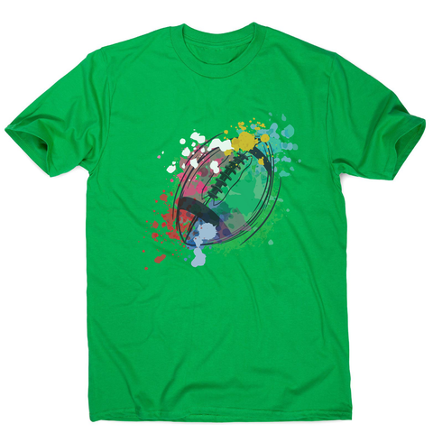 Watercolor rugby ball men's t-shirt - Graphic Gear