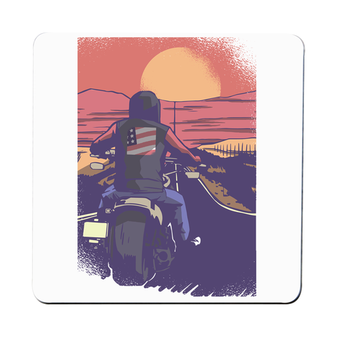 Road biker coaster drink mat - Graphic Gear
