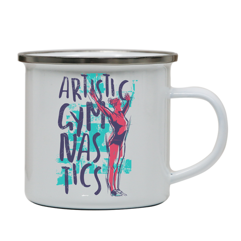 Artistic gymnast enamel camping mug outdoor cup colors - Graphic Gear