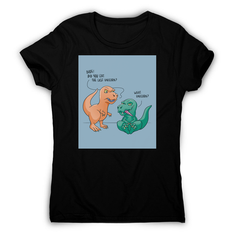 Funny dinosaur unicorn women's t-shirt - Graphic Gear