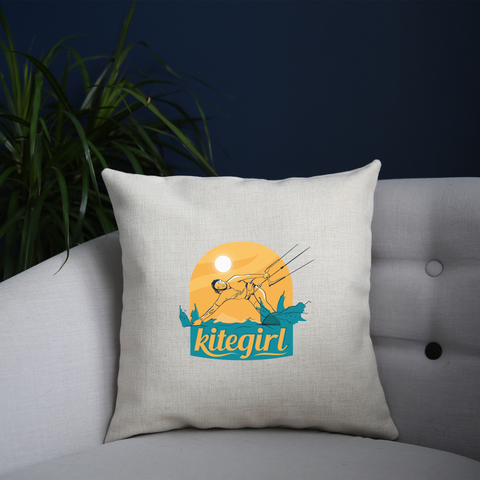Kite girl cushion cover pillowcase linen home decor - Graphic Gear