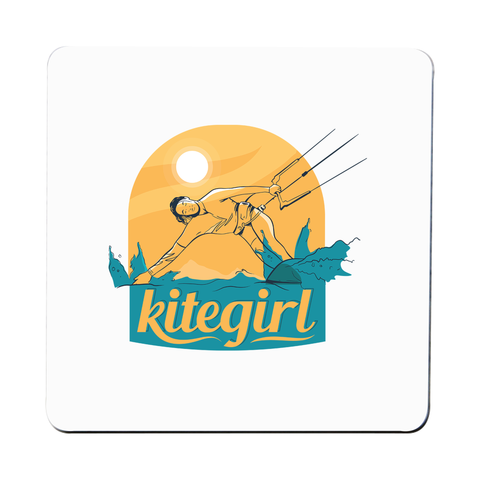 Kite girl coaster drink mat - Graphic Gear