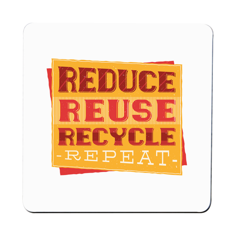 Red recycle coaster drink mat - Graphic Gear