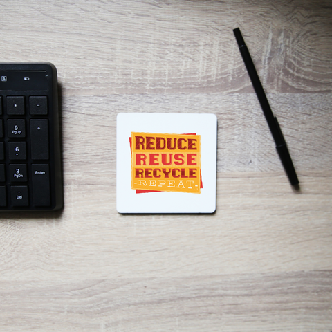 Red recycle coaster drink mat - Graphic Gear