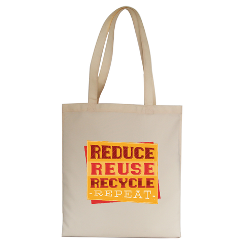 Red recycle tote bag canvas shopping - Graphic Gear