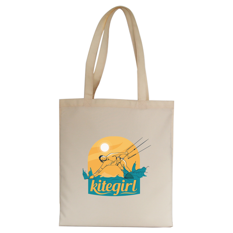 Kite girl tote bag canvas shopping - Graphic Gear
