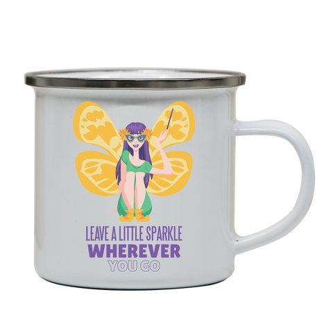 Mardi gras fairy enamel camping mug outdoor cup colors - Graphic Gear