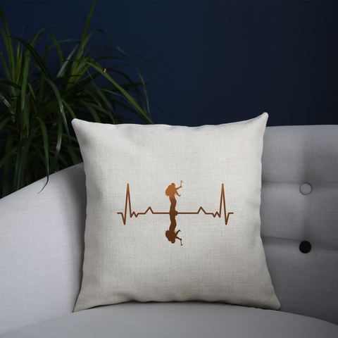 Heartbeat mountaineer cushion cover pillowcase linen home decor - Graphic Gear