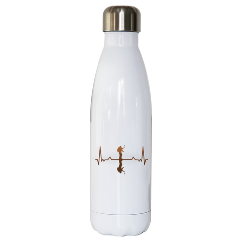 Heartbeat mountaineer water bottle stainless steel reusable - Graphic Gear