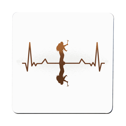 Heartbeat mountaineer coaster drink mat - Graphic Gear