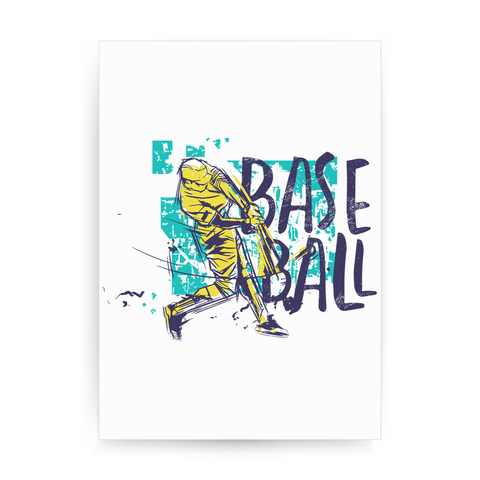 Baseball grunge colored print poster wall art decor - Graphic Gear