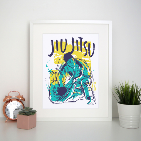 Jiu jitsu grunge color print poster wall art decor - Graphic Gear
