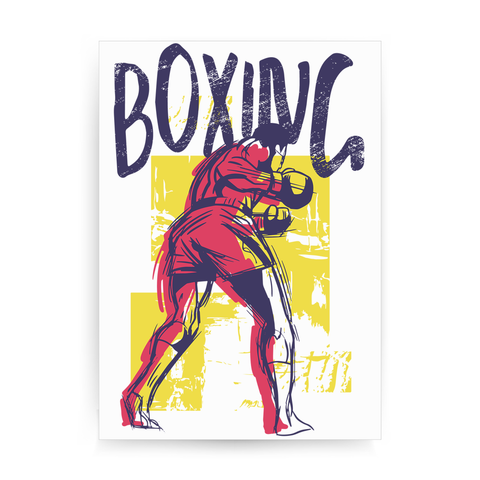 Boxing sports grunge print poster wall art decor - Graphic Gear