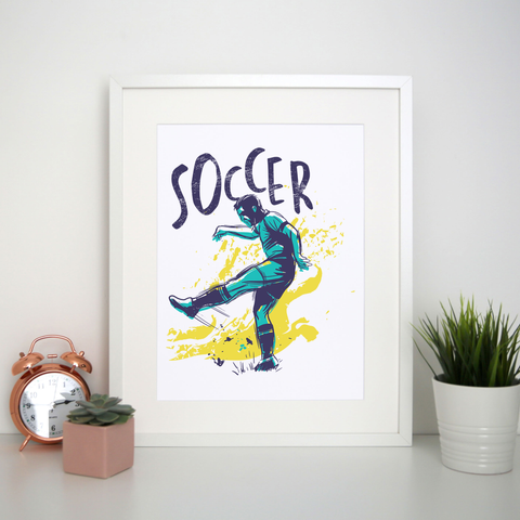 Soccer grunge color print poster wall art decor - Graphic Gear