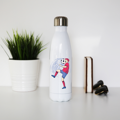 Funny soccer water bottle stainless steel reusable - Graphic Gear