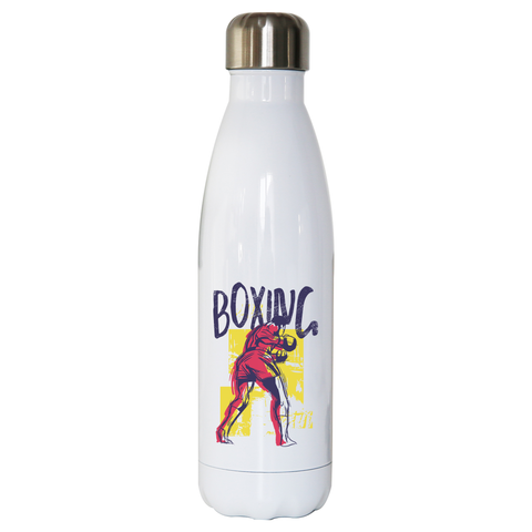 Boxing sports grunge water bottle stainless steel reusable - Graphic Gear