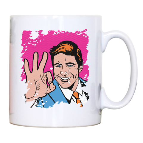 Pop art ok man mug coffee tea cup - Graphic Gear