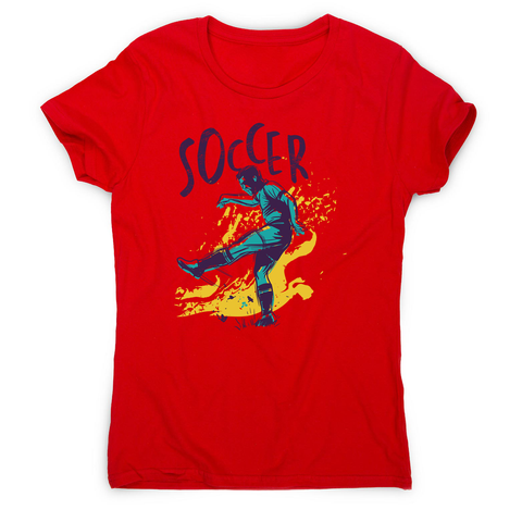 Soccer grunge color women's t-shirt - Graphic Gear