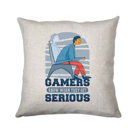 Serious gamers cushion cover pillowcase linen home decor - Graphic Gear
