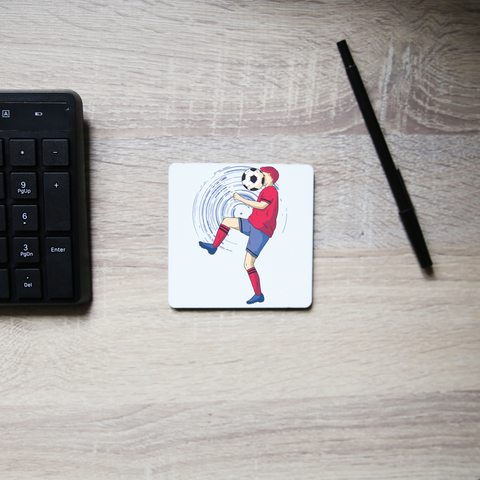 Funny soccer coaster drink mat - Graphic Gear