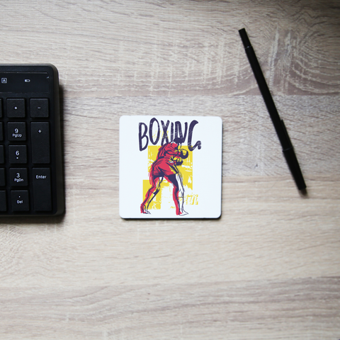 Boxing sports grunge coaster drink mat - Graphic Gear