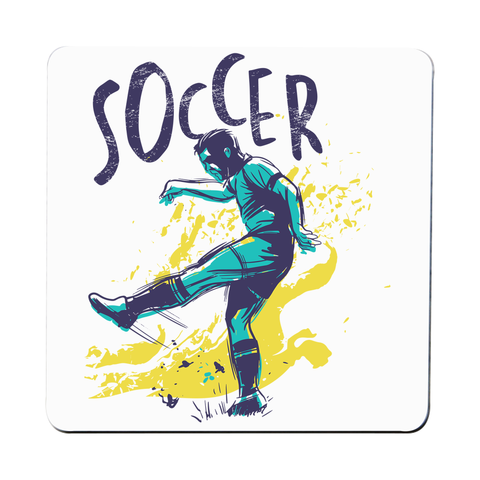 Soccer grunge color coaster drink mat - Graphic Gear