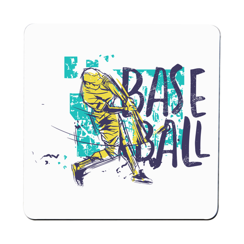 Baseball grunge colored coaster drink mat - Graphic Gear