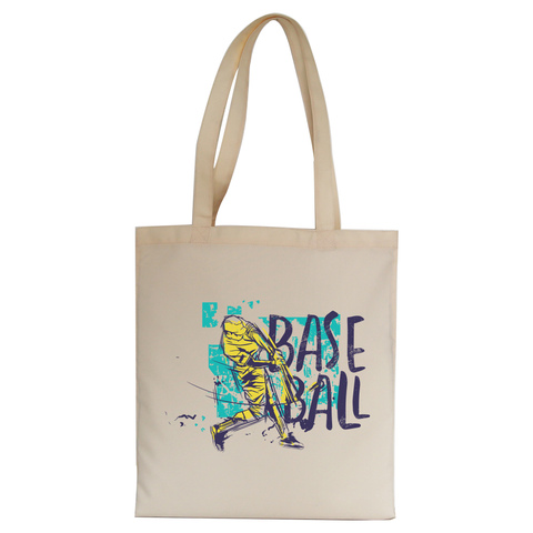 Baseball grunge colored tote bag canvas shopping - Graphic Gear