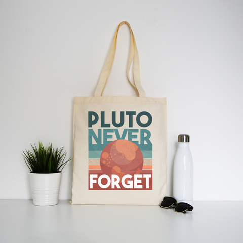 Pluto quote tote bag canvas shopping - Graphic Gear