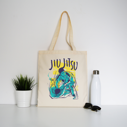 Jiu jitsu grunge color tote bag canvas shopping - Graphic Gear