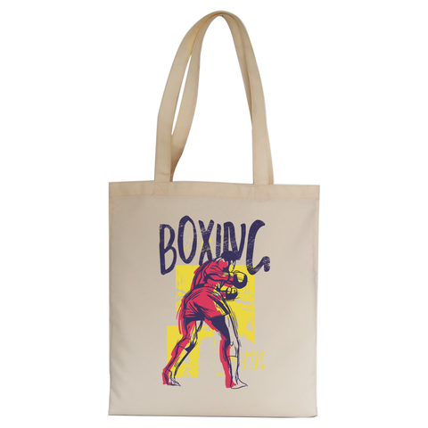 Boxing sports grunge tote bag canvas shopping - Graphic Gear