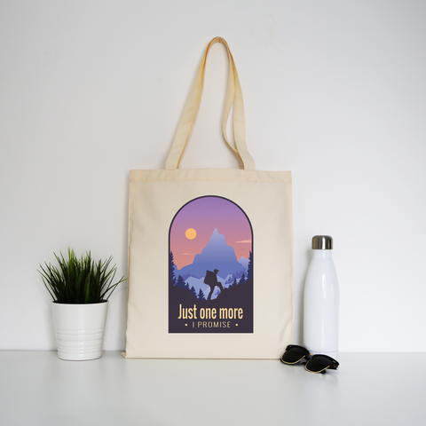 Hiking quote tote bag canvas shopping - Graphic Gear