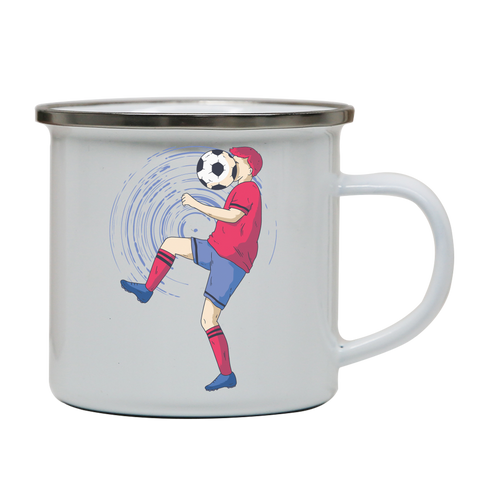 Funny soccer enamel camping mug outdoor cup colors - Graphic Gear