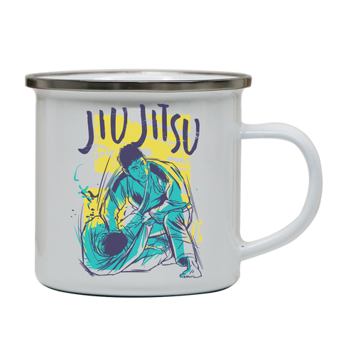 Jiu jitsu grunge color enamel camping mug outdoor cup colors - Graphic Gear