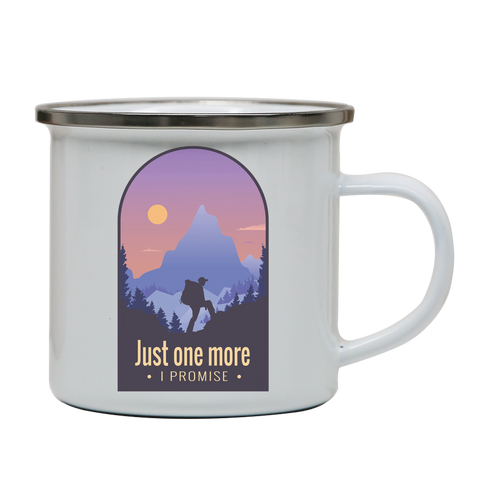 Hiking quote enamel camping mug outdoor cup colors - Graphic Gear