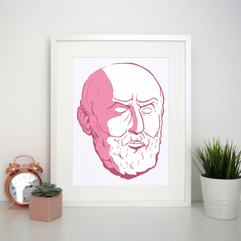 Epictetus head print poster wall art decor - Graphic Gear
