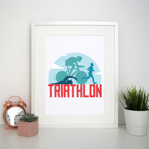 Triahtlon sports print poster wall art decor - Graphic Gear